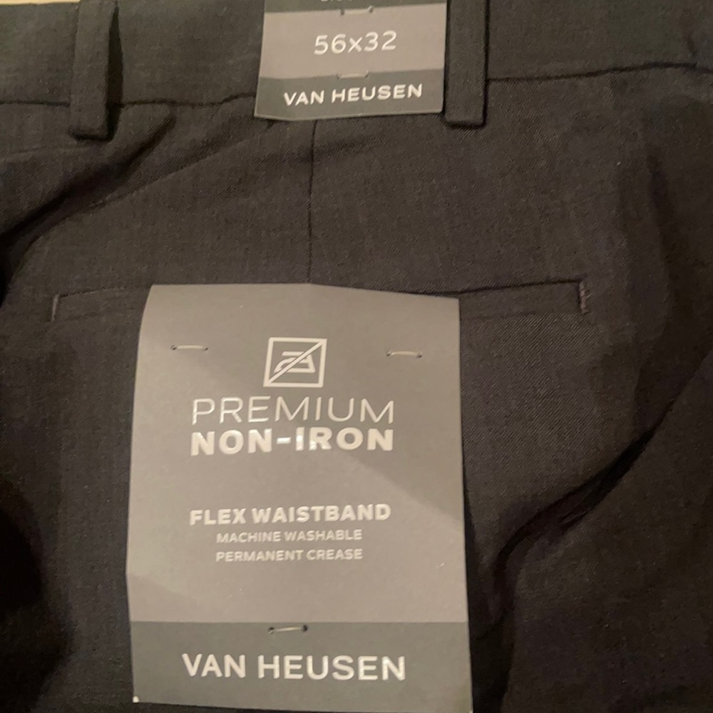 56x32 big tall van heusen flex waistband pants NWT